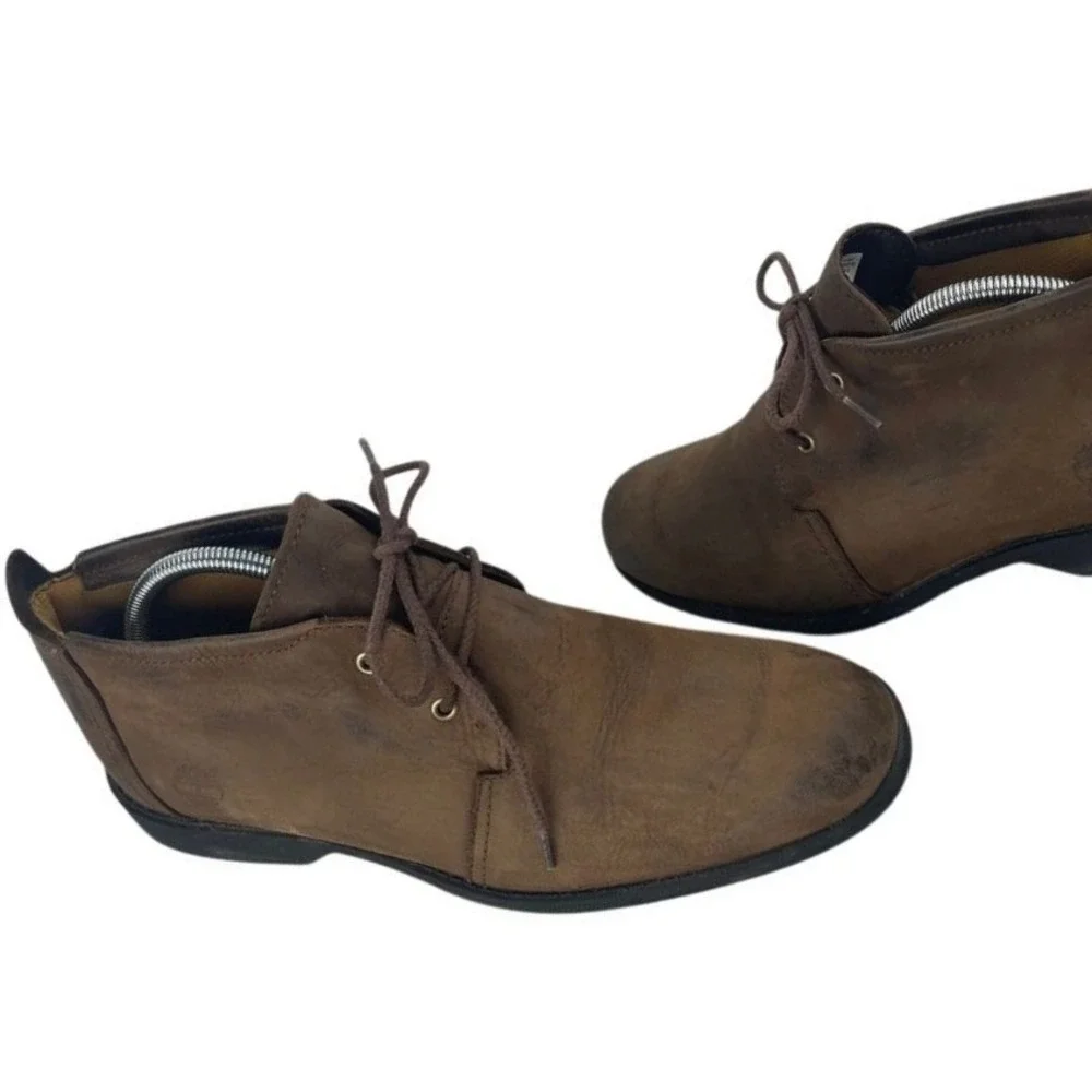 Timberland Leather Earthkeepers Chukka Boots Brown Lace Up Workwear Heritage 9.5